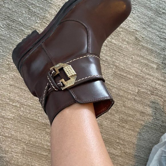 Vintage Artificial Leather Ankle Boots - Picture 7 of 10